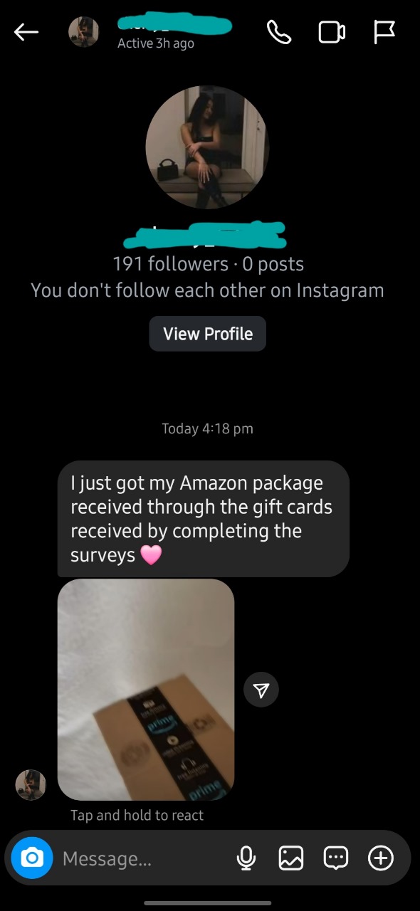 Simulated chat conversation 3